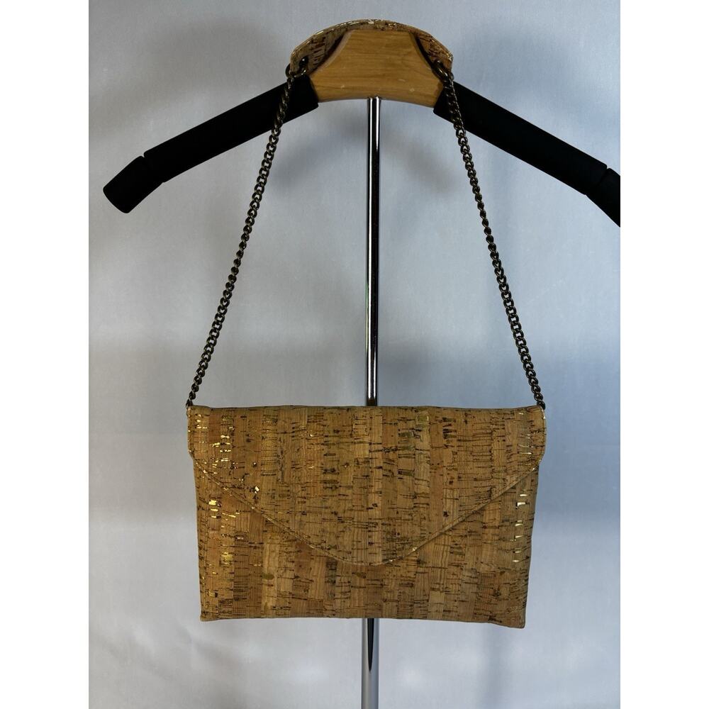 J.CREW Cork Envelope Purse Clutch with Chain Strap